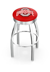 Ohio State Buckeyes 3 Ring Chrome Seat Pub Stool - Silver