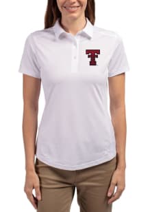 Cutter and Buck Texas Tech Red Raiders Womens White Prospect Short Sleeve Polo Shirt
