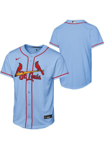 Nike St Louis Cardinals Youth Light Blue Alt 1 Baseline Blank Jersey