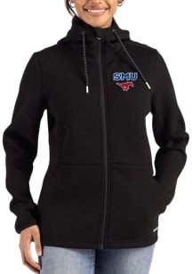 Cutter and Buck SMU Mustangs Womens Black Epic Comfort Full Zip Light Weight Jacket