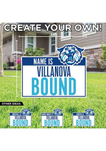 Villanova Wildcats Personalized School Bound Yard Sign - White