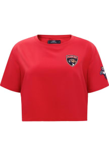 Pro Standard Florida Panthers Womens Red Classic Chenille Short Sleeve T-Shirt