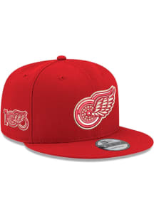 New Era Detroit Red Wings Red Centennial 9FIFTY Mens Snapback Hat