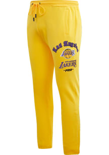 Pro Standard Los Angeles Lakers Mens Gold Old English Sweatpants