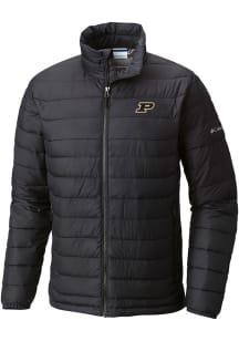 Mens Purdue Boilermakers Columbia Mens Powder Lite Heavyweight Jacket - Black