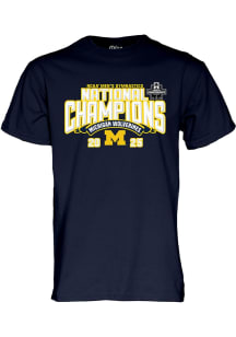 Blue 84 Michigan Wolverines Navy Blue 2025 Gymnastics National Champions Short Sleeve T Shirt