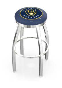 Milwaukee Brewers Chrome Pub Stool - Silver