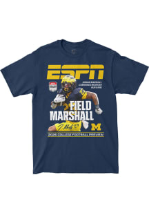Jordan Marshall Michigan Wolverines Navy Blue ESPN Cover Short Sleeve Fashion Player T Shirt