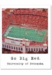 Nebraska Cornhuskers 3.5" Polaroid Rugged Stickers - Red