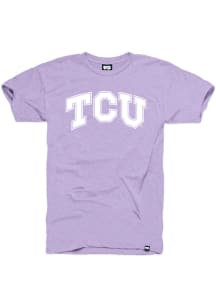 TCU Horned Frogs Lavender Triblend Wordmark Logo Short Sleeve Fashion T Shirt