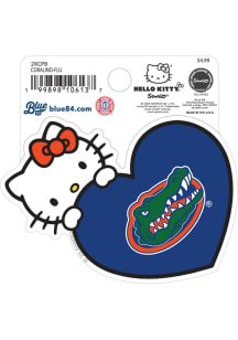 Florida Gators Hello Kitty Heart Stickers - Blue