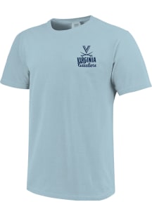 Virginia Cavaliers Light Blue Mascot Overlay Short Sleeve T Shirt