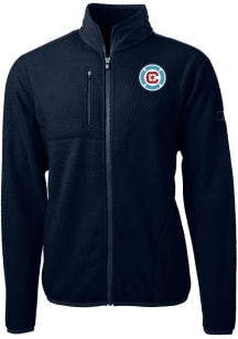 Cutter and Buck Chicago Fire Mens Navy Blue Cascade Sherpa Big and Tall Light Weight Jacket