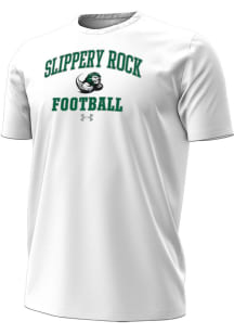 Under Armour Slippery Rock White Football Football Performance Short Sleeve T Shirt