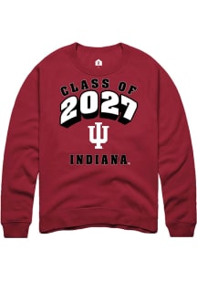 Rally Indiana Hoosiers Mens Crimson Class of 2027 Long Sleeve Crew Sweatshirt