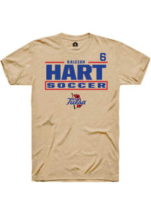 Kaleigh Hart  Tulsa Golden Hurricane Brown Rally NIL Stacked Box Short Sleeve T Shirt