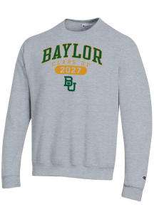 Champion Baylor Bears Mens Grey Class of 2027 Powerblend Long Sleeve Crew Sweatshirt