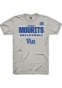 Dagmar Mourits Pitt Panthers Ash NIL Stacked Box Short Sleeve Player T Shirt