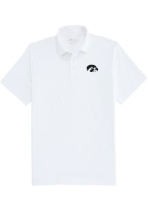 Vineyard Vines Iowa Hawkeyes Mens White Sankaty Short Sleeve Fashion Polo