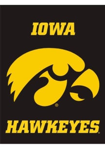 Iowa Hawkeyes 30x40 Black Silk Screen Banner - Black
