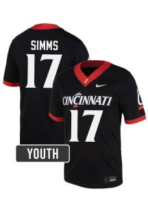 Brian Simms Cincinnati Bearcats Youth Black Nike NIL Name And Number Football Jersey