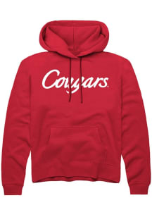 Summit Sportswear Houston Cougars Mens Red Alternate Logo Long Sleeve Hoodie