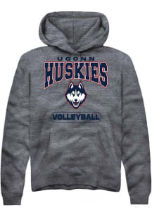 Summit Sportswear UConn Huskies Mens Grey Volleyball Long Sleeve Hoodie