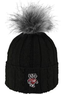 LogoFit Wisconsin Badgers Black Alps Womens Knit Hat