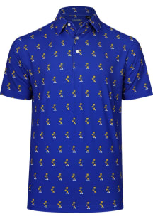 Pitt Panthers Mens White Golf Roc Victory Lights All Over Print Short Sleeve Polo