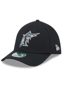 New Era Miami Marlins Mens Light Blue MLB Player Replica 39THIRTY M-Crown Flex Hat