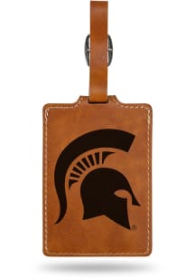 Michigan State Spartans Brown Laser Engraved Luggage Tag
