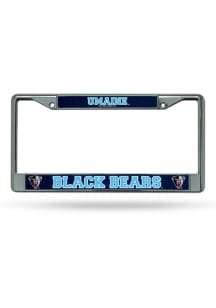 Maine Black Bears Decal Chrome License Plate Frame - Silver
