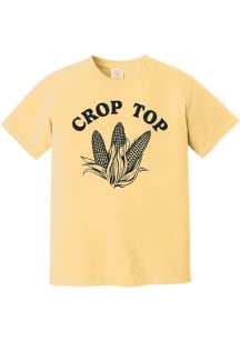 Summit Sportswear Iowa Yellow Crop Top Short Sleeve Fashion T Shirt