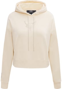 Pro Standard Charlotte Hornets Womens Cream Neutral Cropped Hooded Sweatshirt