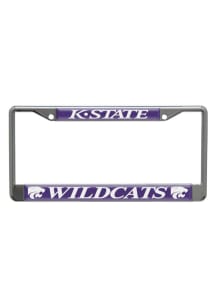 K-State Wildcats Domed Chrome License Plate Frame - Purple