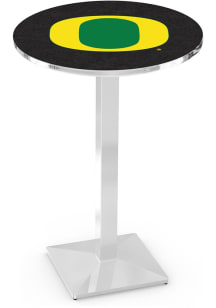 Oregon Ducks Chrome Square Base Pub Table