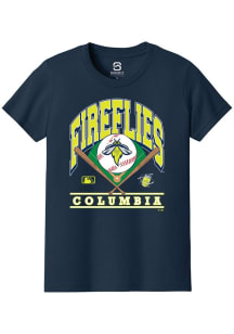 Summit Sportswear Columbia Fireflies Youth Navy Blue Homefield Short Sleeve T-Shirt