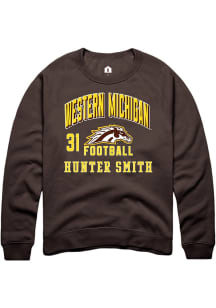 Hunter Smith Western Michigan Broncos Mens Brown Football NIL Arch Logo Player Crew