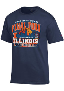 Champion Illinois Fighting Illini Navy Blue 2026 NCAA Final Four Bound Short Sleeve T Shirt