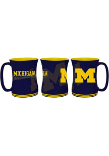Michigan Wolverines 16oz Barista Ceramic Mug - Yellow
