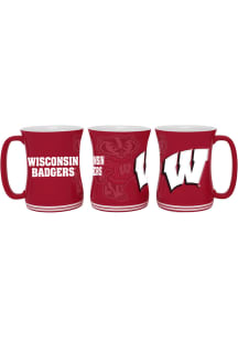 Wisconsin Badgers 16oz Barista Ceramic Mug - Red