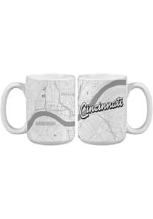 Cincinnati 15 oz City Map Ceramic Mug - White