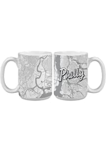 Philadelphia 15 oz City Map Ceramic Mug - White