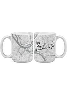 Pittsburgh 15 oz City Map Ceramic Mug - White
