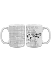 Chicago 15 oz City Map Ceramic Mug - White