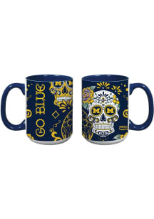 Michigan Wolverines 15 oz Dia Ceramic Mug - Blue