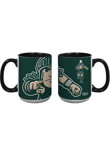 Michigan State Spartans 15 oz Logo Ceramic Mug - Green