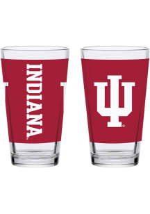 Indiana Hoosiers 16oz Full Color Wrap Pint Glass - Crimson