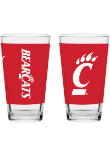 Cincinnati Bearcats 16oz Full Color Wrap Pint Glass - Red