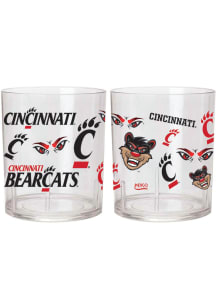 Cincinnati Bearcats 10 oz Medley Rock Glass - Red